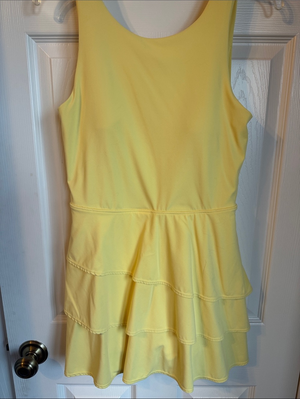 Exercise JoyLab Yellow Ruffled TierDress